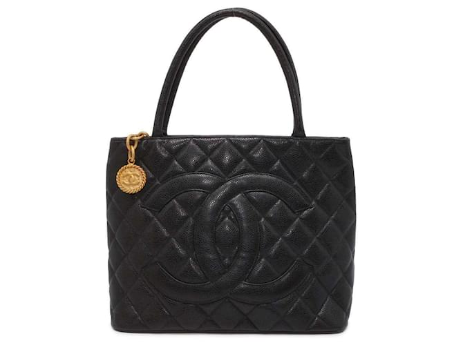 Chanel Black Caviar Leather Tote Bag  ref.1545431