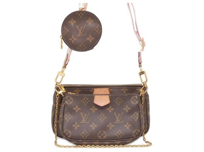 中古★Louis Vuitton Multi Pochette Accessoires Monogram★ Louis Vuitton Multi Pochette Accessoires Crossbody Brown