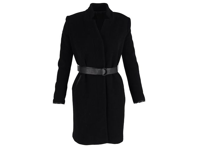 Acne Studios  Belted coat in Black Wool