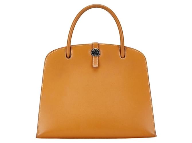 Hermès Sac à main Hermes Darvi MM en camel Veau façon poulain  ref.1546422