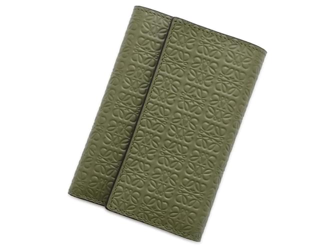 小物 LOEWE TRIFOLD WALLET LIMA PAL Puffer Anagram trifold wallet in shiny nappa calfskin Blue