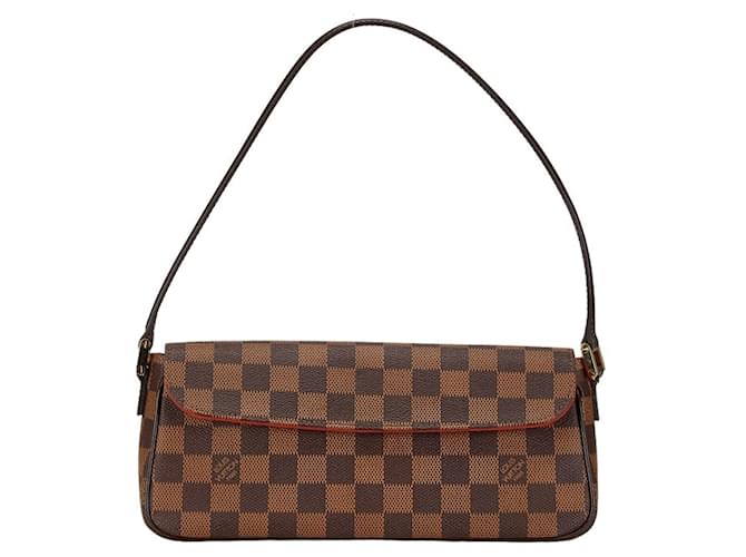 Sac à main Louis Vuitton Damier Recoleta Cuir Plastique Marron Damier ebène  ref.1546759