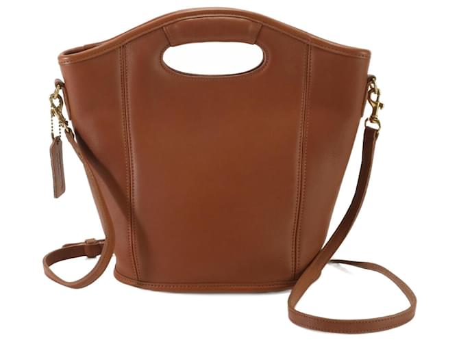 Borsa a spalla in pelle Coach Marrone  ref.1546789