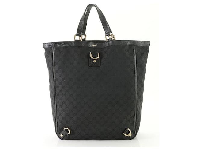 Gucci GG Canvas Abby Shoulder Bag Black Leather Cloth  ref.1546829