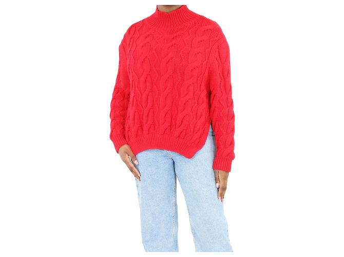 Simone Rocha Pull en maille épaisse rouge - taille L