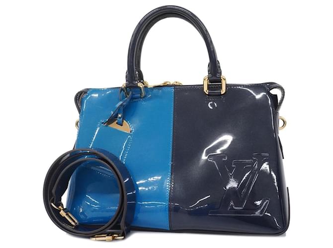 Bolso Louis Vuitton Vernis Tote Miroir Azul marino  ref.1547216