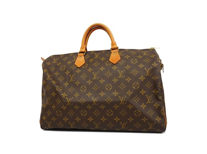 Sac à main Louis Vuitton Monogram Speedy 40 Marron  ref.1547346