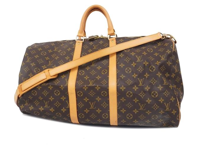 Sac Boston Monogram Keepall Bandoulière 55 de Louis Vuitton Marron  ref.1547352