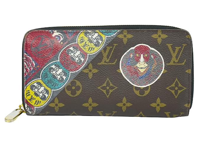 Carteira Zippy Louis Vuitton Marrom Lona  ref.1547435