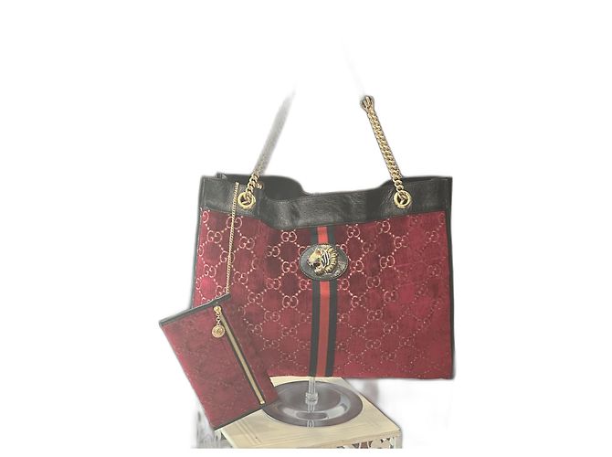 Ophidia Borsa Gucci Rajah in velluto rosso