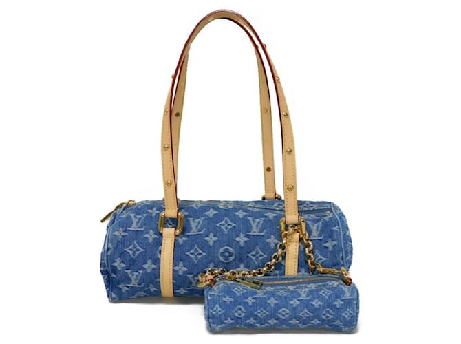 Sac à épaule Papillon MM Louis Vuitton Jean Bleu  ref.1547622