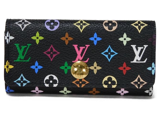 Louis Vuitton Multicle 4 Key Case Black Red Multiple colors