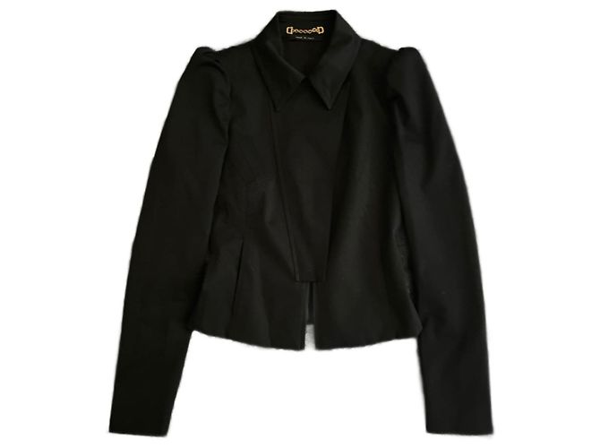 Gucci by Frida Giannini Spring Summer 2006 Asymmetrical Black Jacket.