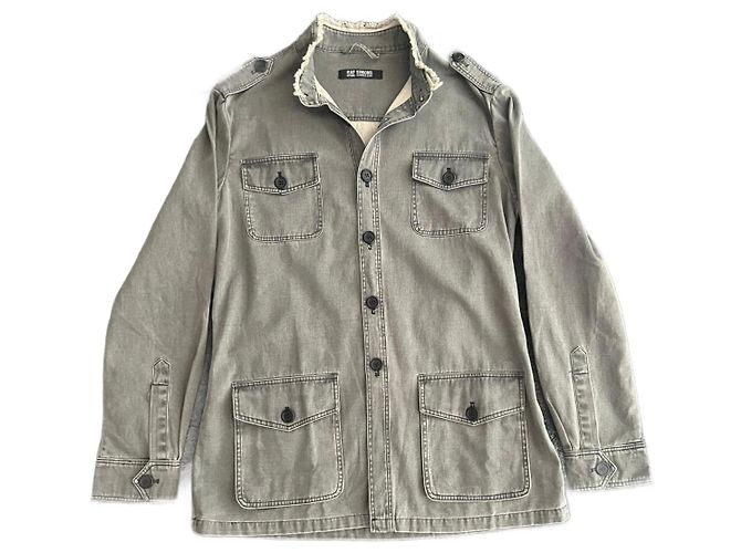 Raf Simons SS2004 "May The Circle Be Unbroken" Military Button Down Siddhartha Returned. Grey
