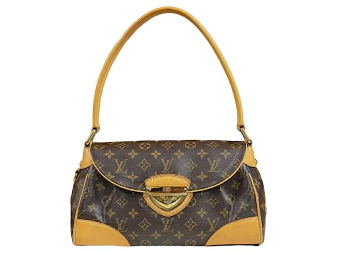 Louis Vuitton Beverly MM Monogram Schultertasche Braun Monogramm Lackleder  ref.1547690