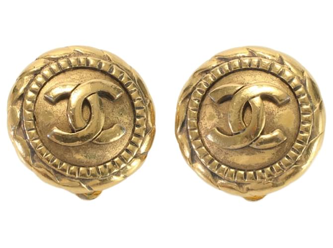 Boucles d'oreilles Chanel Coco Mark Circle Doré  ref.1547753