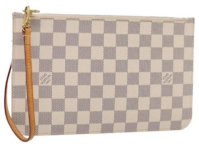 LOUIS VUITTON Damier Azur Neverfull MM Pouch Pouch LV Auth 81073  ref.1547778