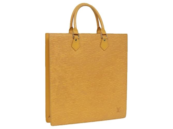 LOUIS VUITTON Epi Sac Plat Sac à Main Jaune M52079 LV Auth 83565 Cuir  ref.1547820