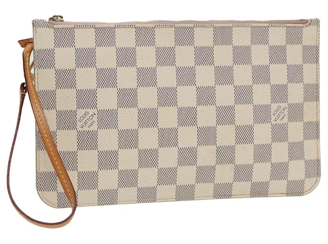 LOUIS VUITTON Damier Azur Neverfull MM Pouch Pouch LV Auth 84121  ref.1547833