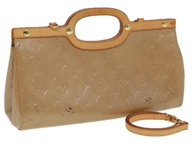 LOUIS VUITTON Vernis Roxbury Drive Bolsa de Mão 2Way Noisette M91391 LV Auth 84043 Avelã Couro envernizado  ref.1547837