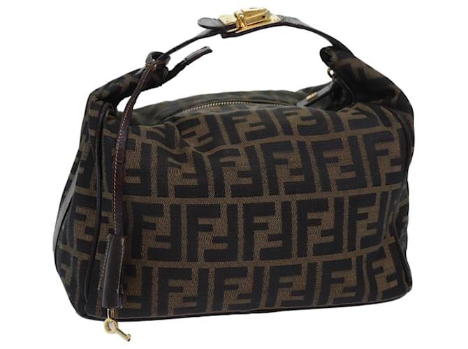 Sac à main Vanity en toile Zucca FENDI marron Auth 83809  ref.1547920