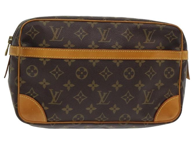 LOUIS VUITTON Monogram Compiegne 28 Bolsa Clutch M51845 LV Auth am6523 Monograma
