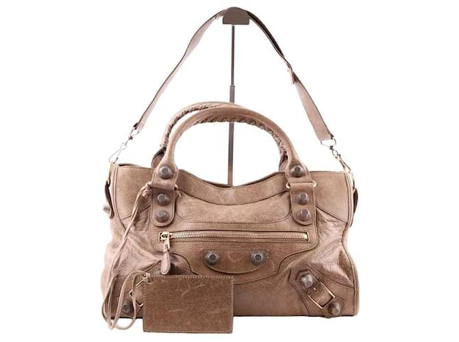 Balenciaga City leather handbag Brown  ref.1547988