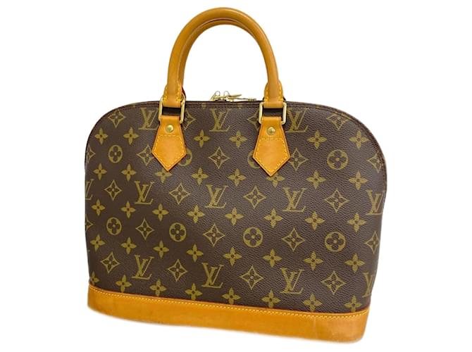 Sac à main Alma Monogram Louis Vuitton Marron  ref.1548002