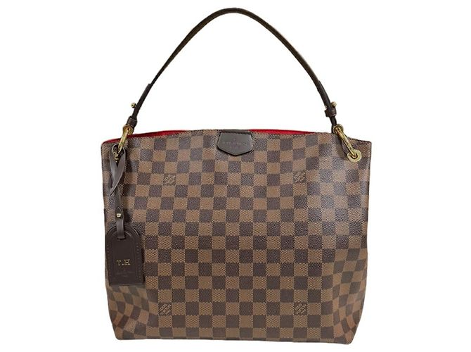 Borsa a Spalla Louis Vuitton Graceful PM Damier Marrone Damier ebene