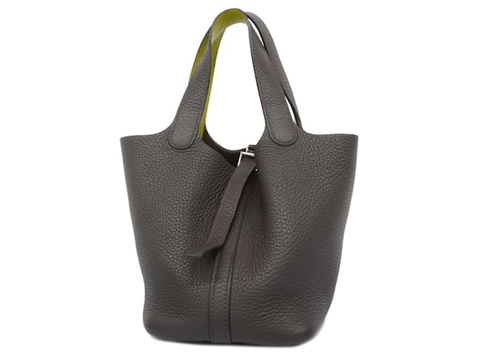 Hermès Sac à main Hermes Picotin PM en vert anis Cuir  ref.1548053