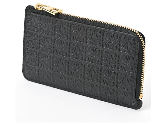 Loewe Repeat Anagram Coin Card Holder Case Black ref.1548067