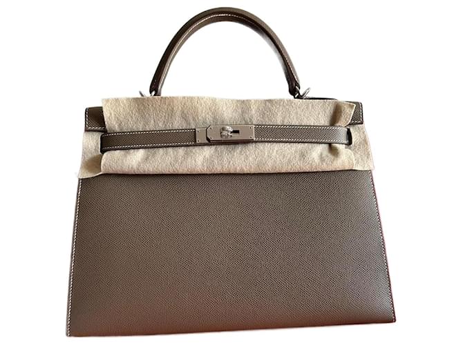 Hermès Kelly 32 Cuir Taupe  ref.1548081