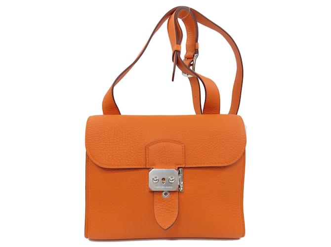 Sac à dépeche 21 d'Hermès Cuir Orange  ref.1548120