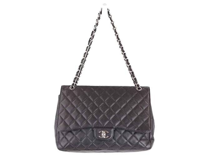 Timeless Chanel Bolso de cuero atemporal/clásico Negro  ref.1548203