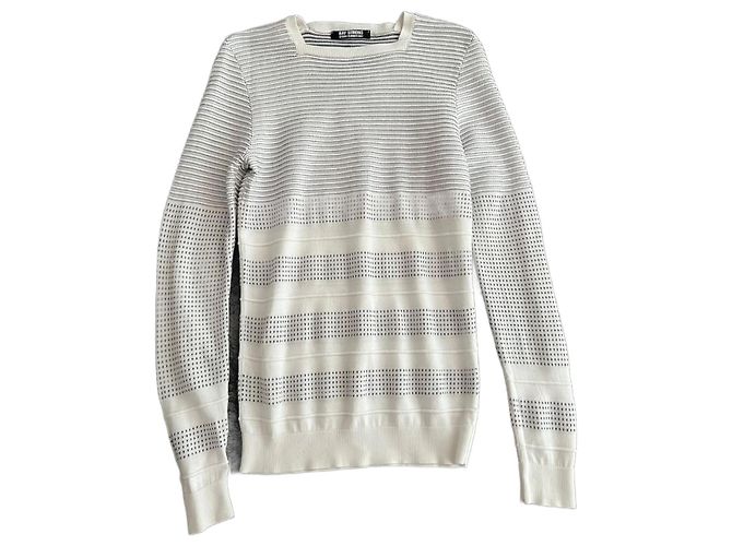 Pull blanc pointu Raf Simons printemps été 2007.
