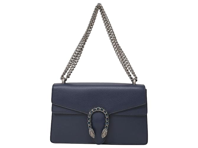 Bolso de Hombro Gucci Small Dionysus en Cuero Azul  ref.1548292