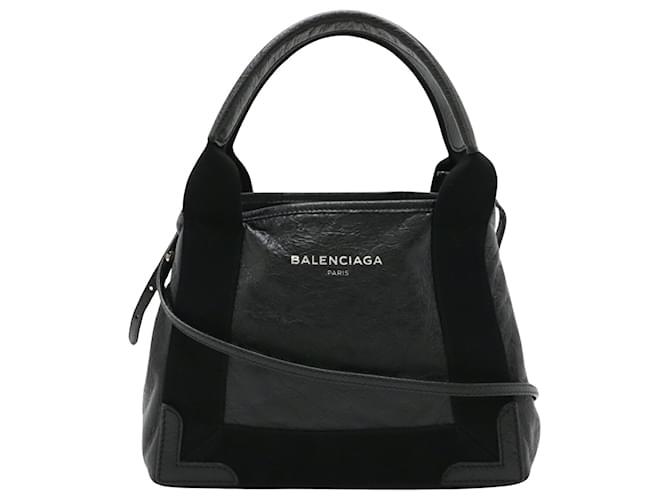 Everyday Balenciaga Navy Cabas Cuir Noir  ref.1548848