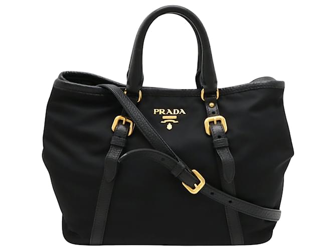 Tote Prada Tessuto Preto Sintético  ref.1548883