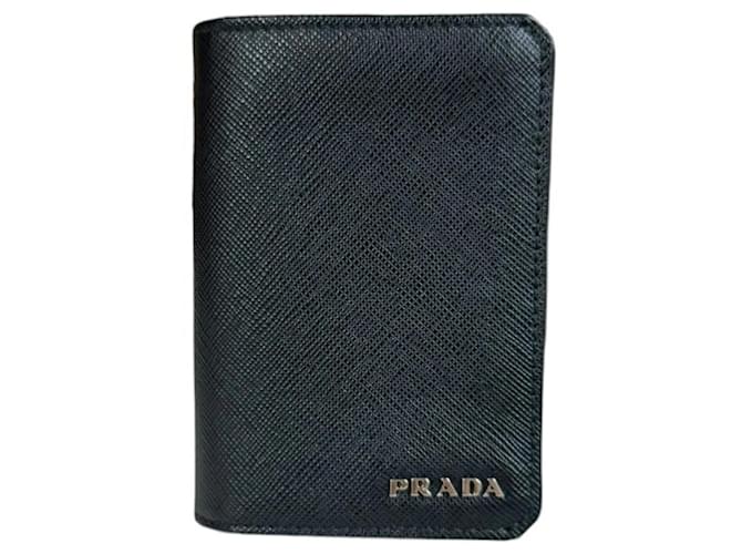 Prada Saffiano Schwarz Leder  ref.1548904