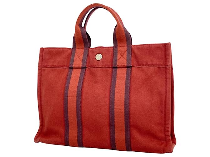 Hermès Herline Toile Rouge  ref.1548949