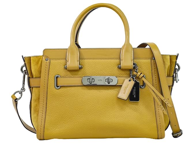 Coach Treinador Swagger Marrom Couro  ref.1548992