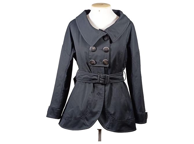 Autre Marque Violanti Jacke Schwarz Baumwolle Polyester Größe 46