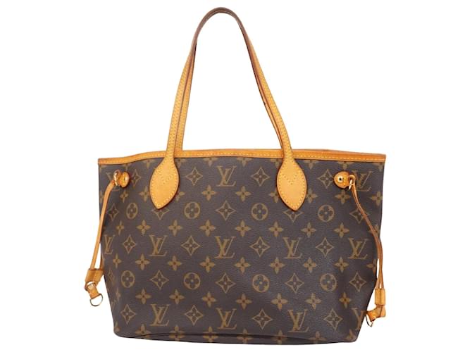 Louis Vuitton Neverfull PM Braun Leinwand  ref.1549064