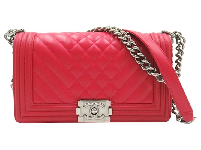 Chanel Boy Rosa Pelle  ref.1549130