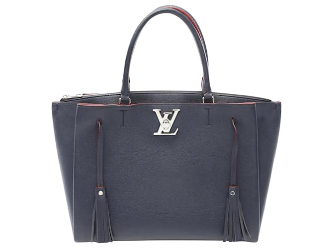 Louis Vuitton Lockme Navy blue Leather  ref.1549186