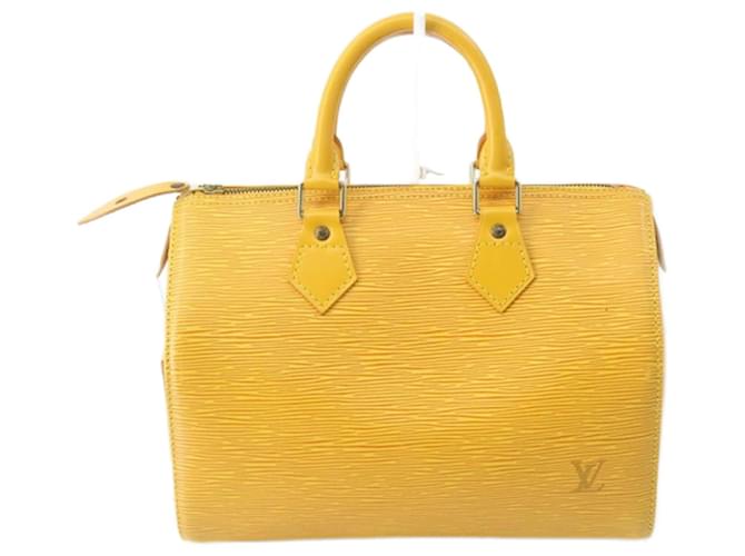 Louis Vuitton Speedy 25 Yellow Leather  ref.1549271