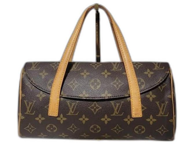 Bolsa de Ombro Sonatine Louis Vuitton em Canvas Monogram Marrom Preto