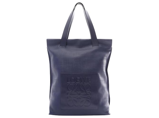 Loewe Anagram Navy blue Leather  ref.1549282