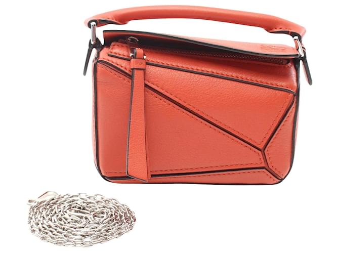 Loewe Puzzle Orange Leather  ref.1549285