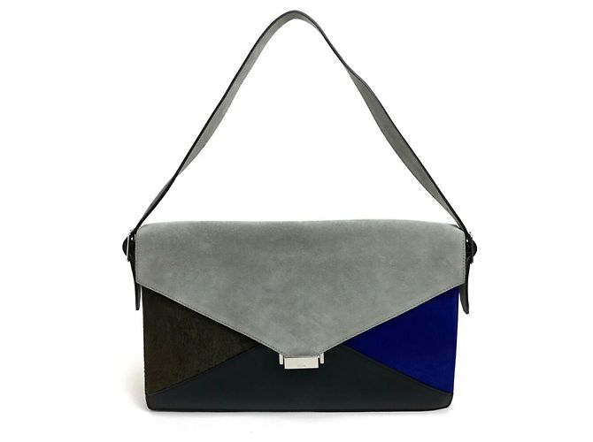 Céline Clutch e bolsa de ombro Celine Diamond Marrom Preto Azul